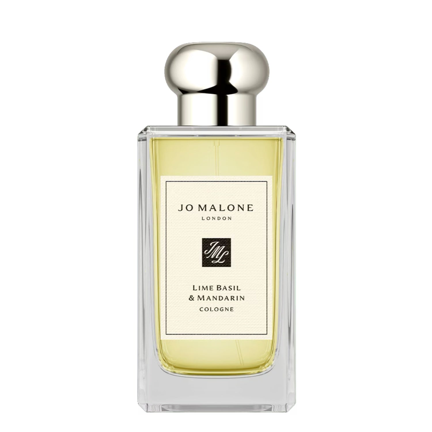 Jo Malone London Lime Basil & Mandarin Cologne bottle in a signature glass design