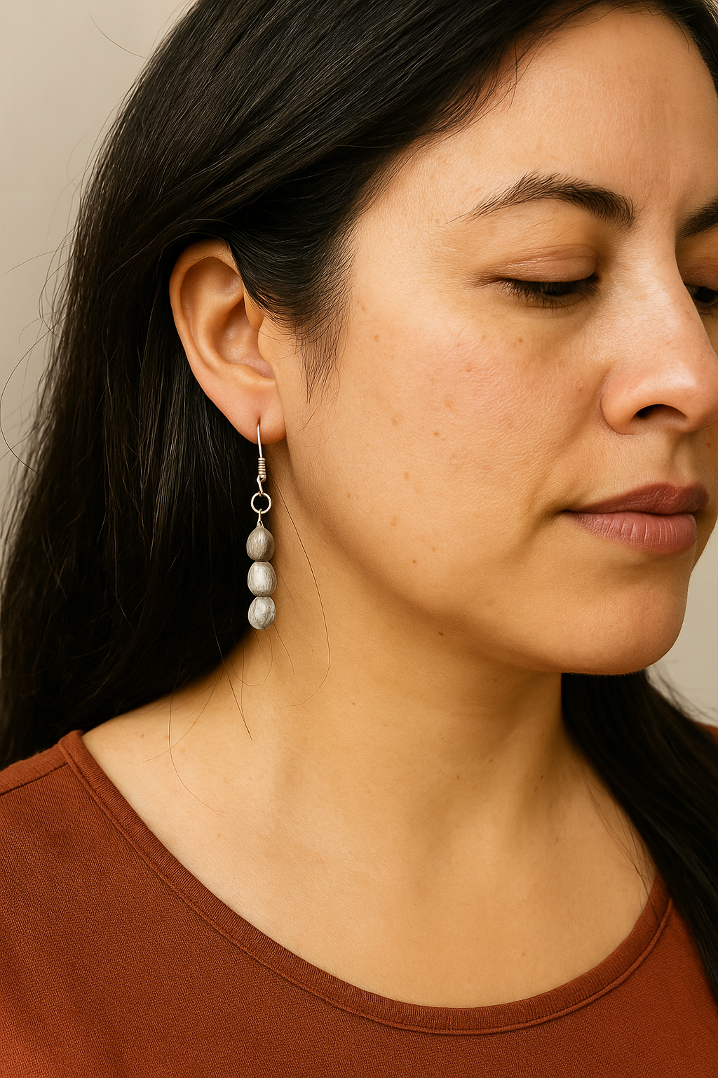 Tears of Joy Earrings - Natural Embira Seed Dangle Earrings