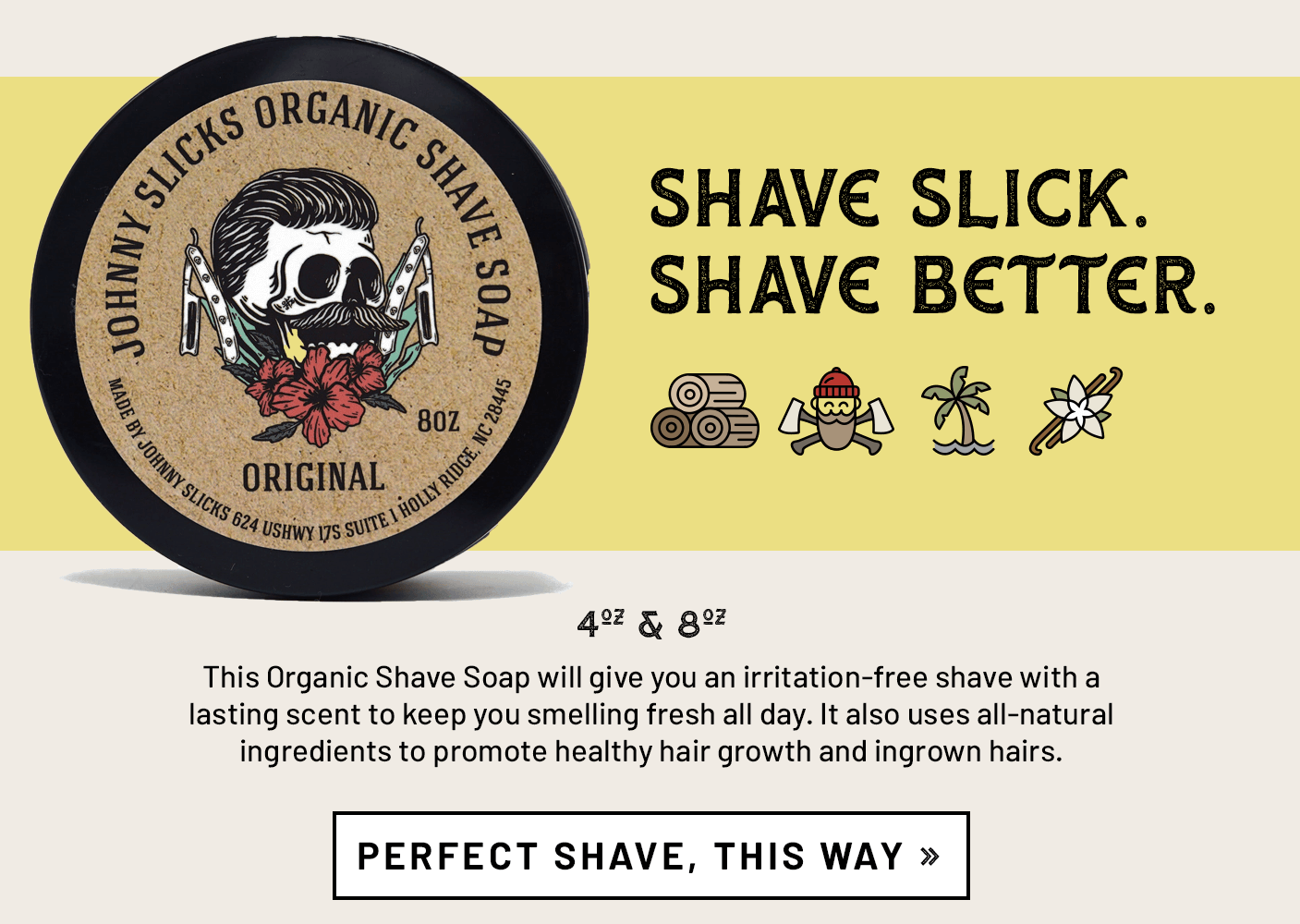 Organic Shave Soap for Men - Smooth Irritation Free Shave 8oz - Image 3