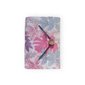 A5 handcrafted journal featuring a pink floral pattern on a clean white background.