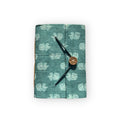 Handcrafted Sea Green A5 recycled paper journal with minimalist design