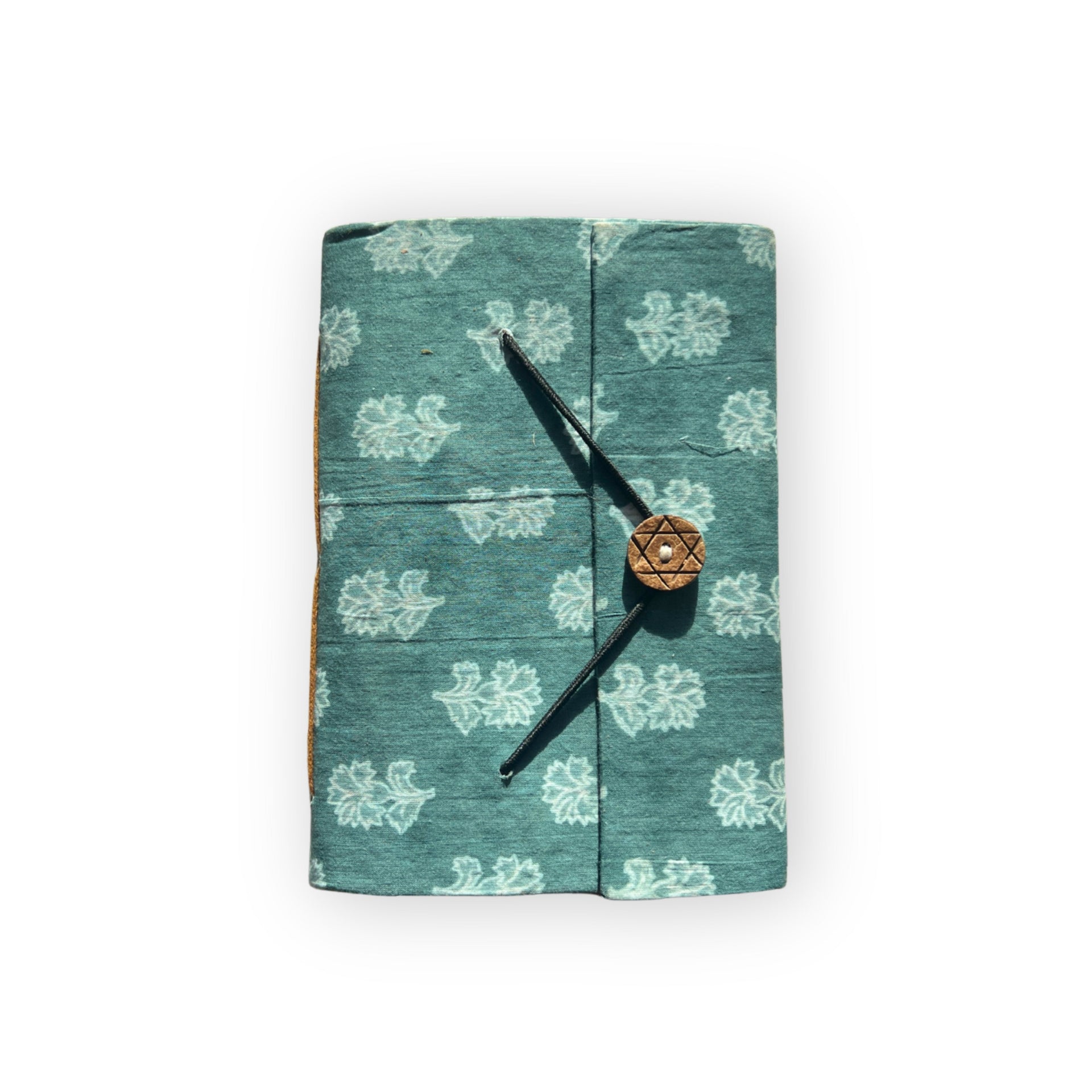 Handcrafted Sea Green A5 recycled paper journal with minimalist design
