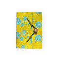 Handcrafted A5 journal in Lemon Yellow with recycled paper texture