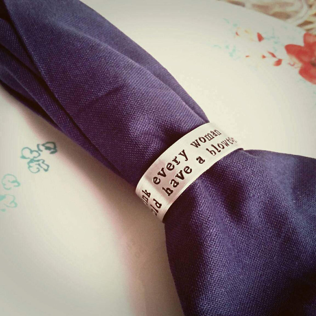 Julia Child Quotes Napkin Rings