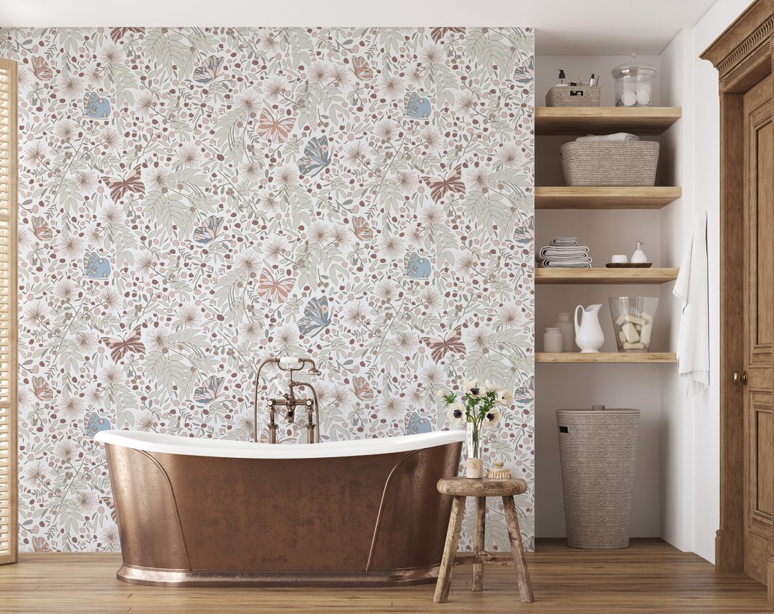 Julie Bohemian Floral Removable Wallpaper in Pastels