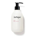 Elegant bottle of Jurlique Rose Body Lotion featuring rose botanical illustrations.