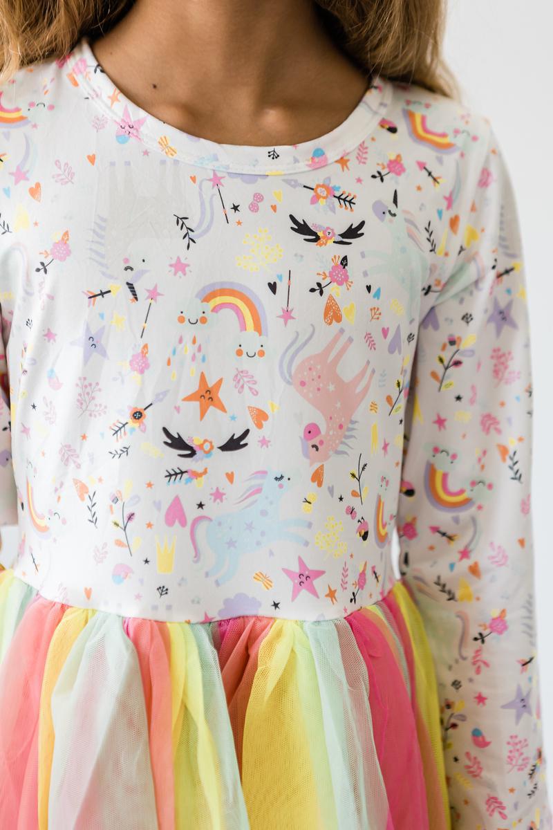 Just Like Magic Long Sleeve Tutu Dress Multi-Colored Playwear - Image 2