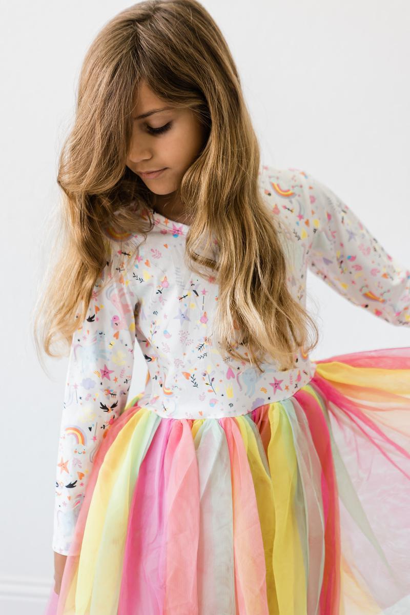 Just Like Magic Long Sleeve Tutu Dress Multi-Colored Playwear - Image 3