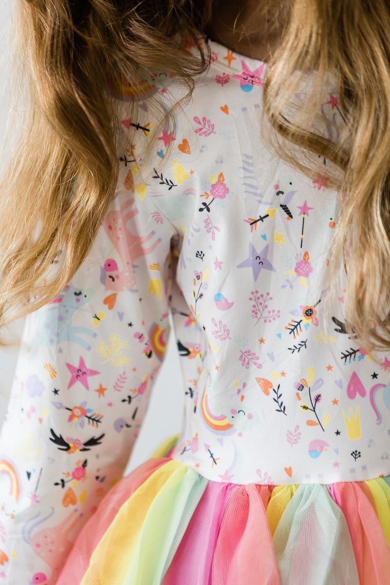 Just Like Magic Long Sleeve Tutu Dress Multi-Colored Playwear - Image 4
