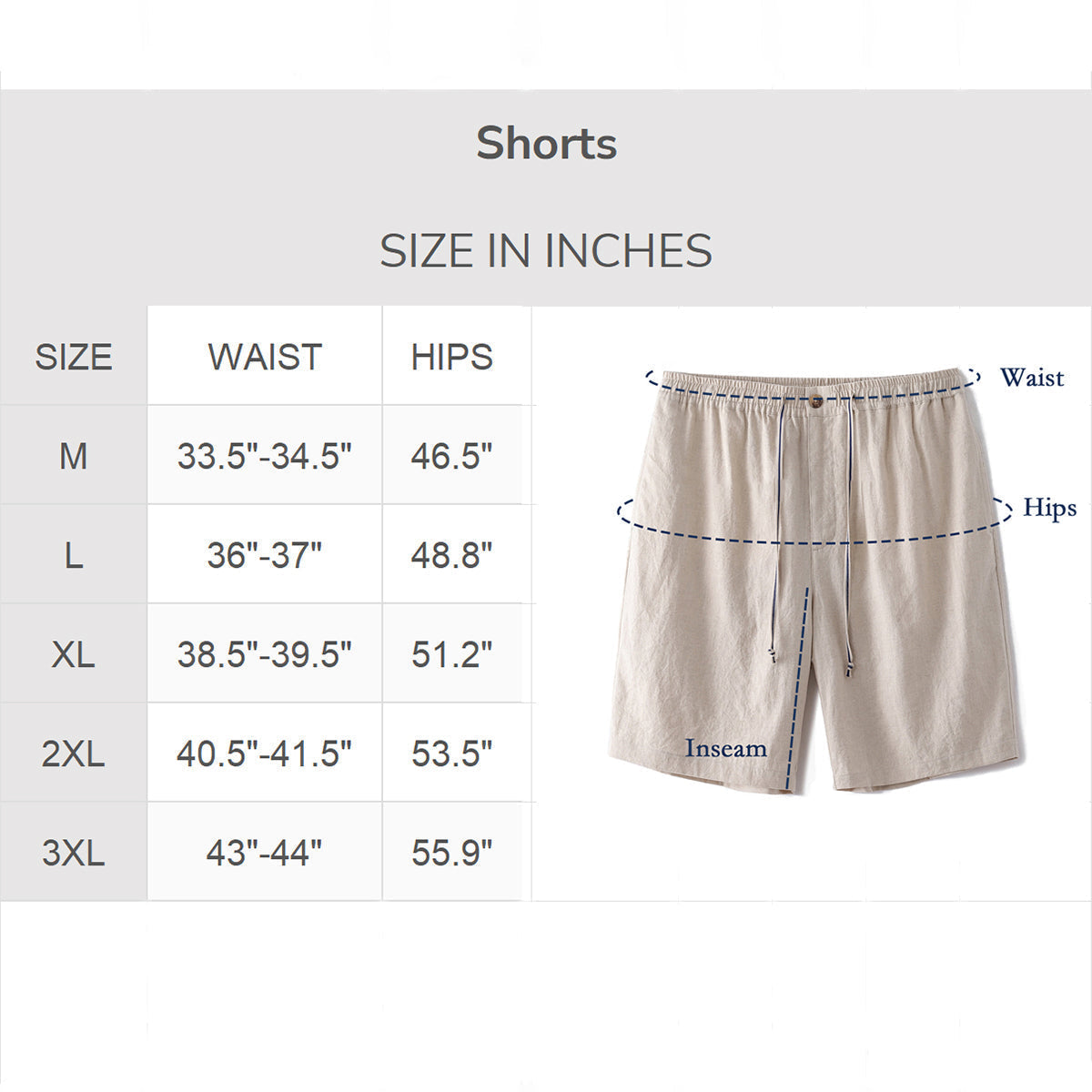 Mid-Rise Straight Bermuda Shorts 8-10 Inch Cotton Linen Blend