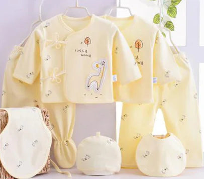 Luxury 7-Piece Cotton Clothing Set for Newborns