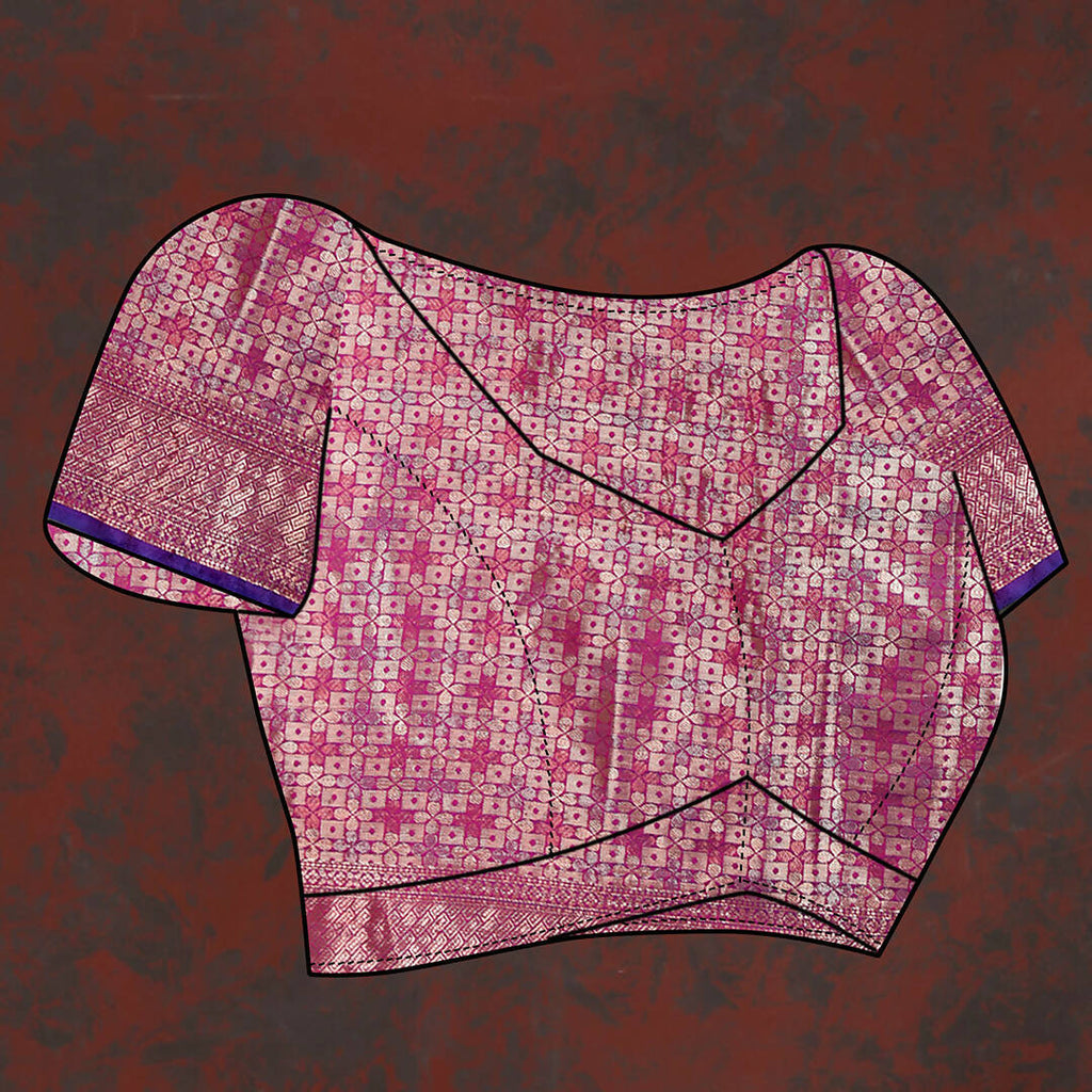 Purple Soft Silk Saree with Intricate Zari Weaving Design