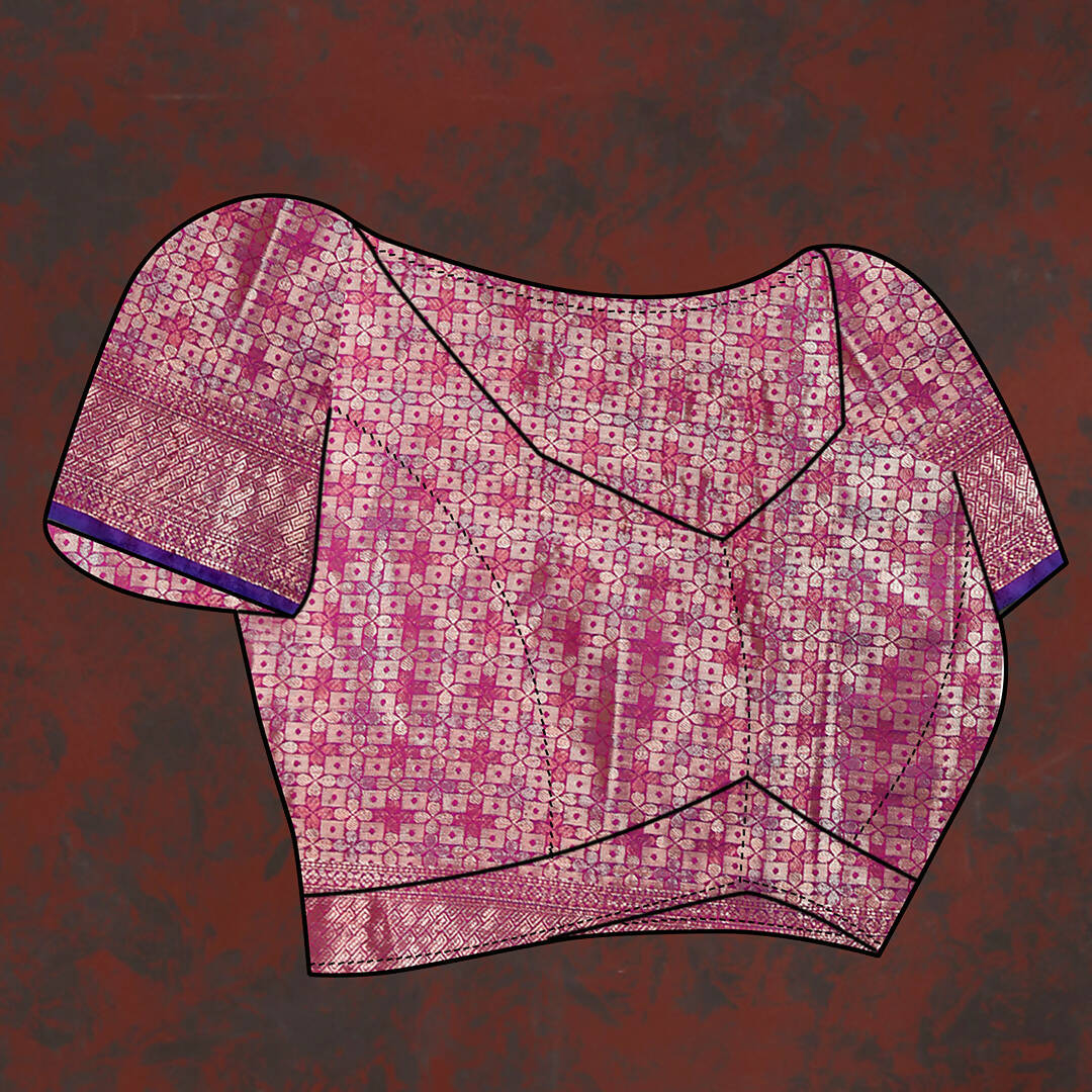 Purple Soft Silk Saree with Intricate Zari Weaving Design