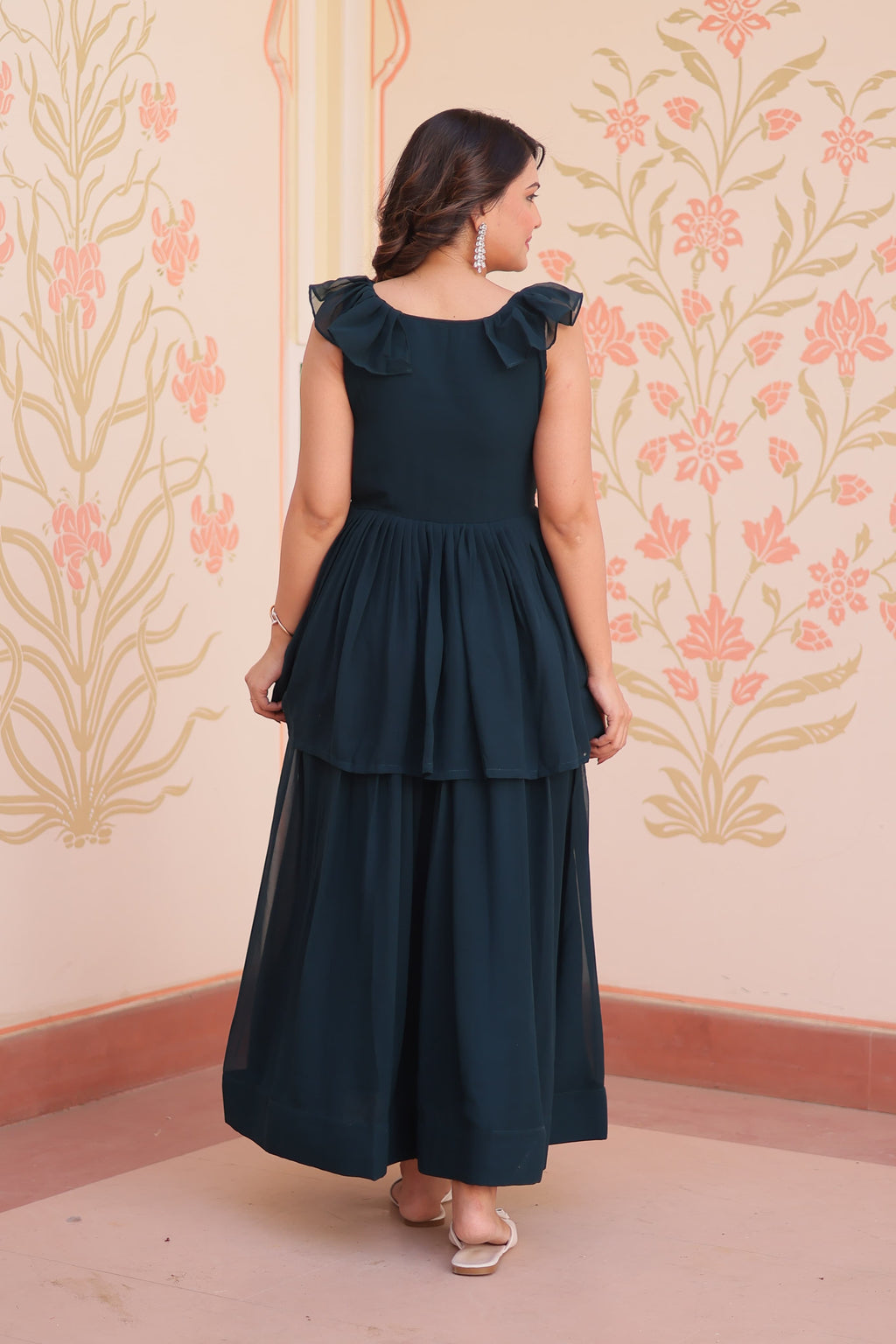 Rama Georgette Embroidered Designer Gown