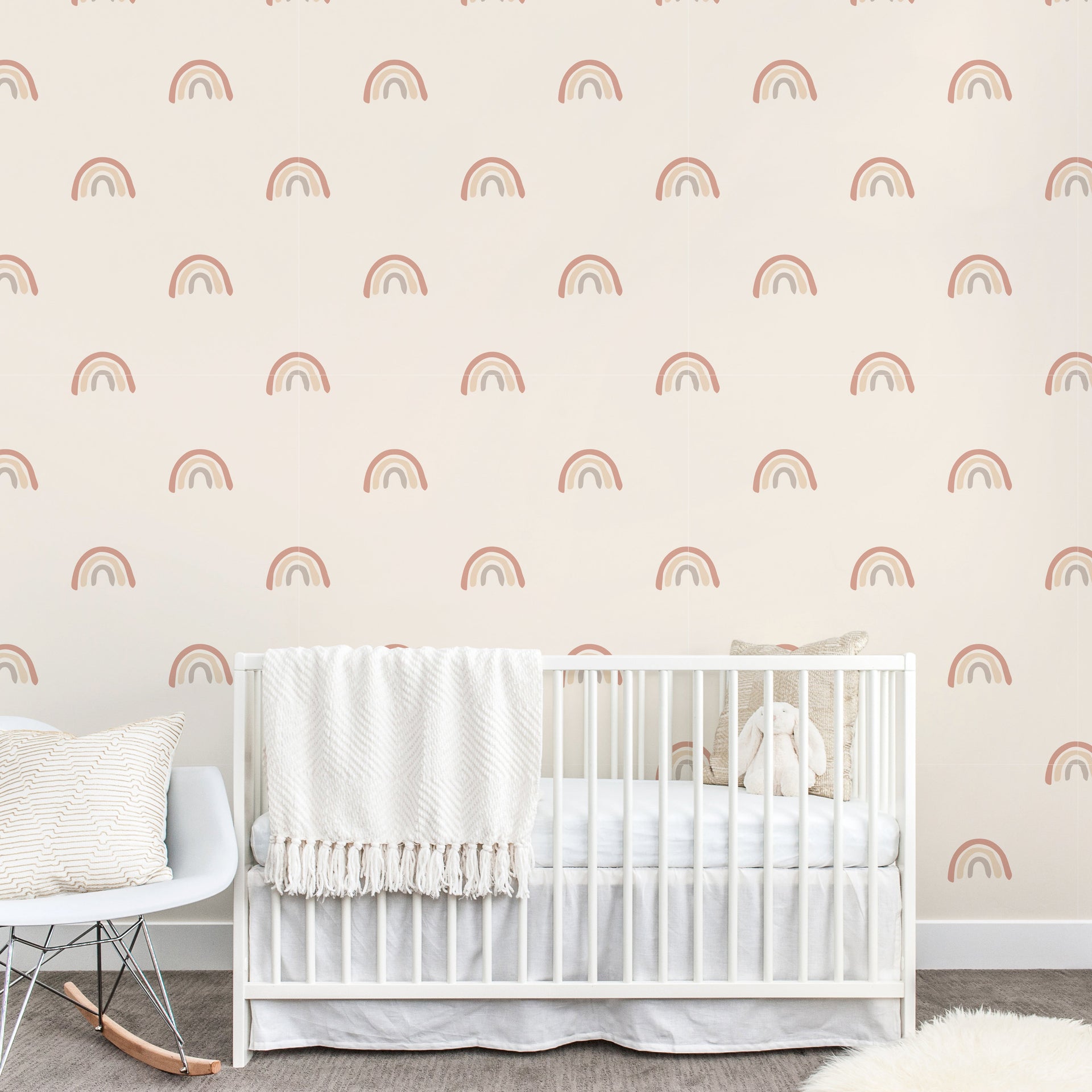 Parker Removable Wallpaper by Erika Senneff - Beige & Pink