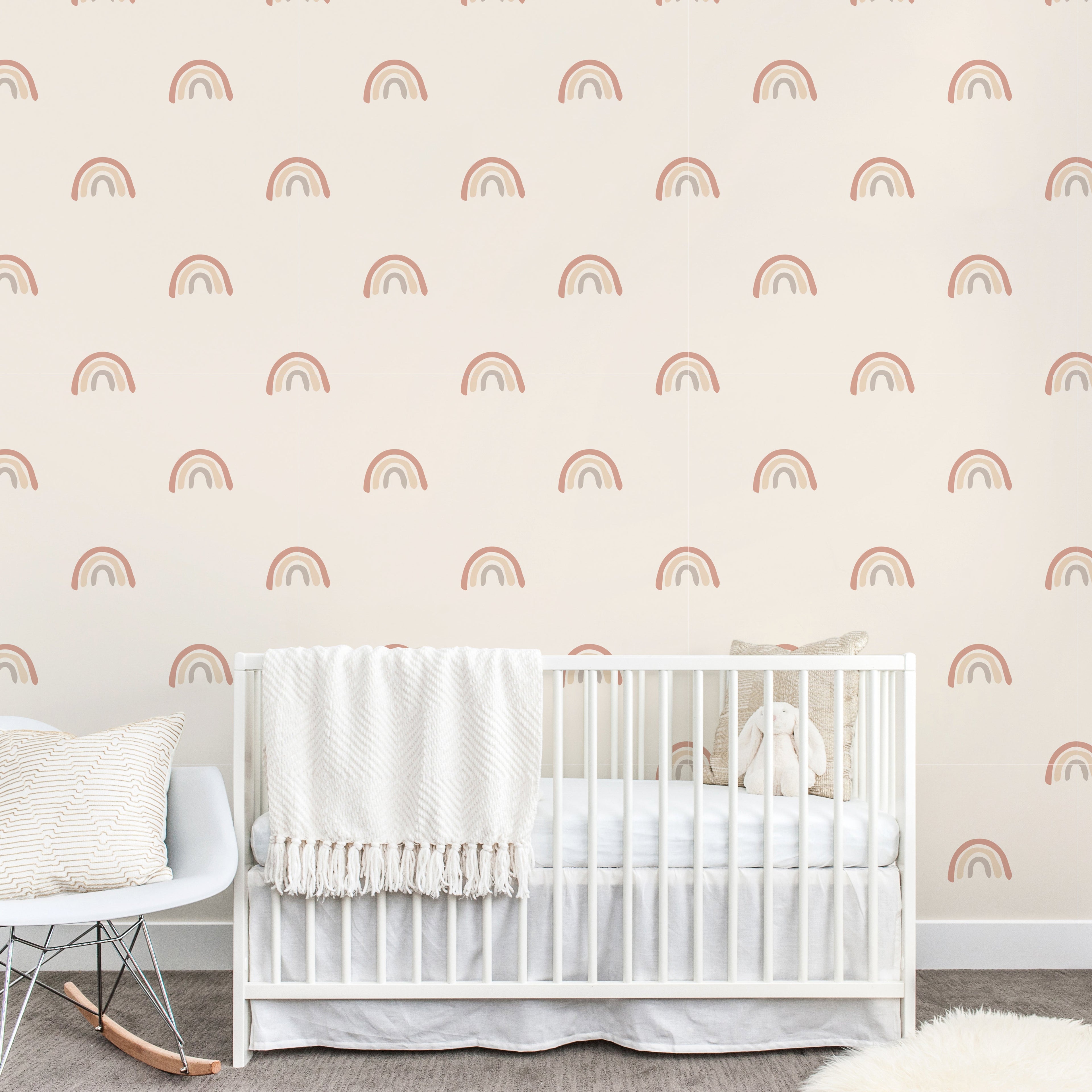 Parker Removable Wallpaper by Erika Senneff - Beige & Pink