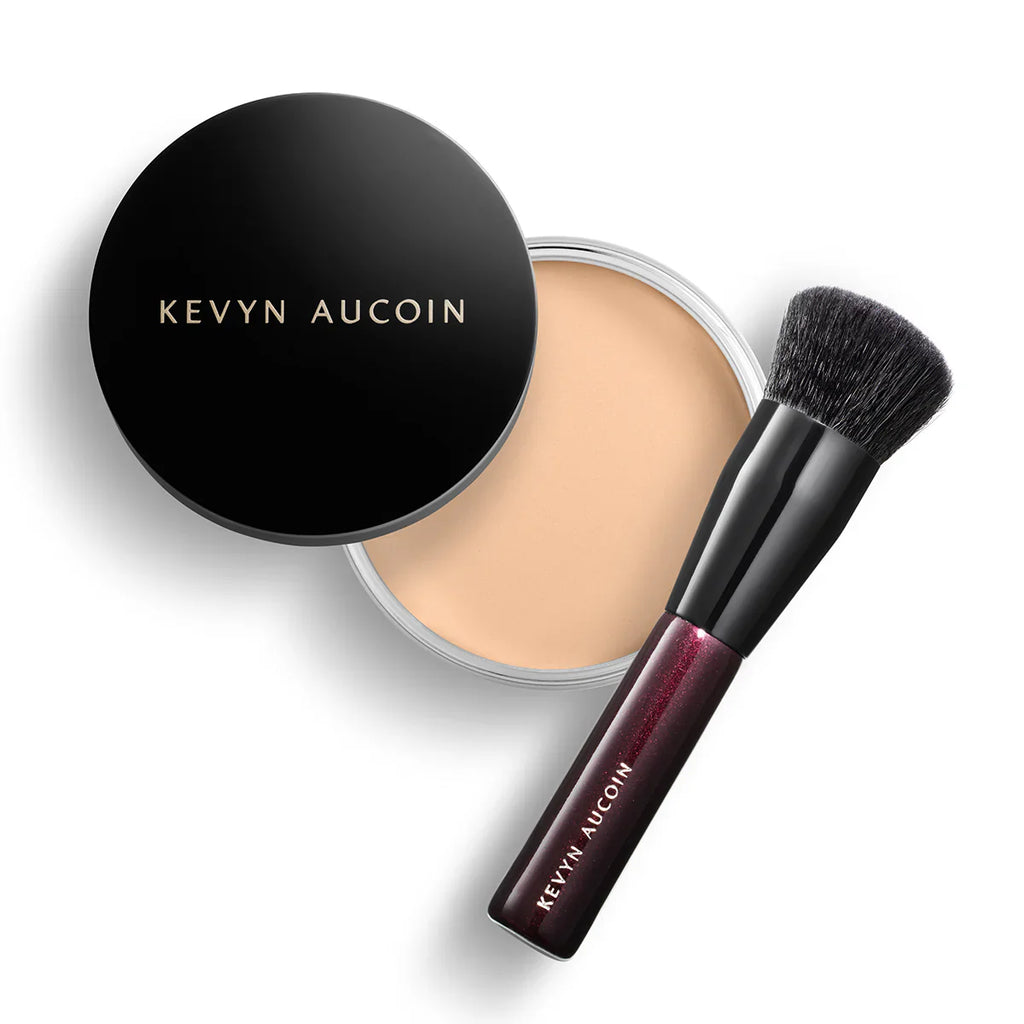 Kevyn Aucoin Foundation Balm in a solid crème-to-powder compact