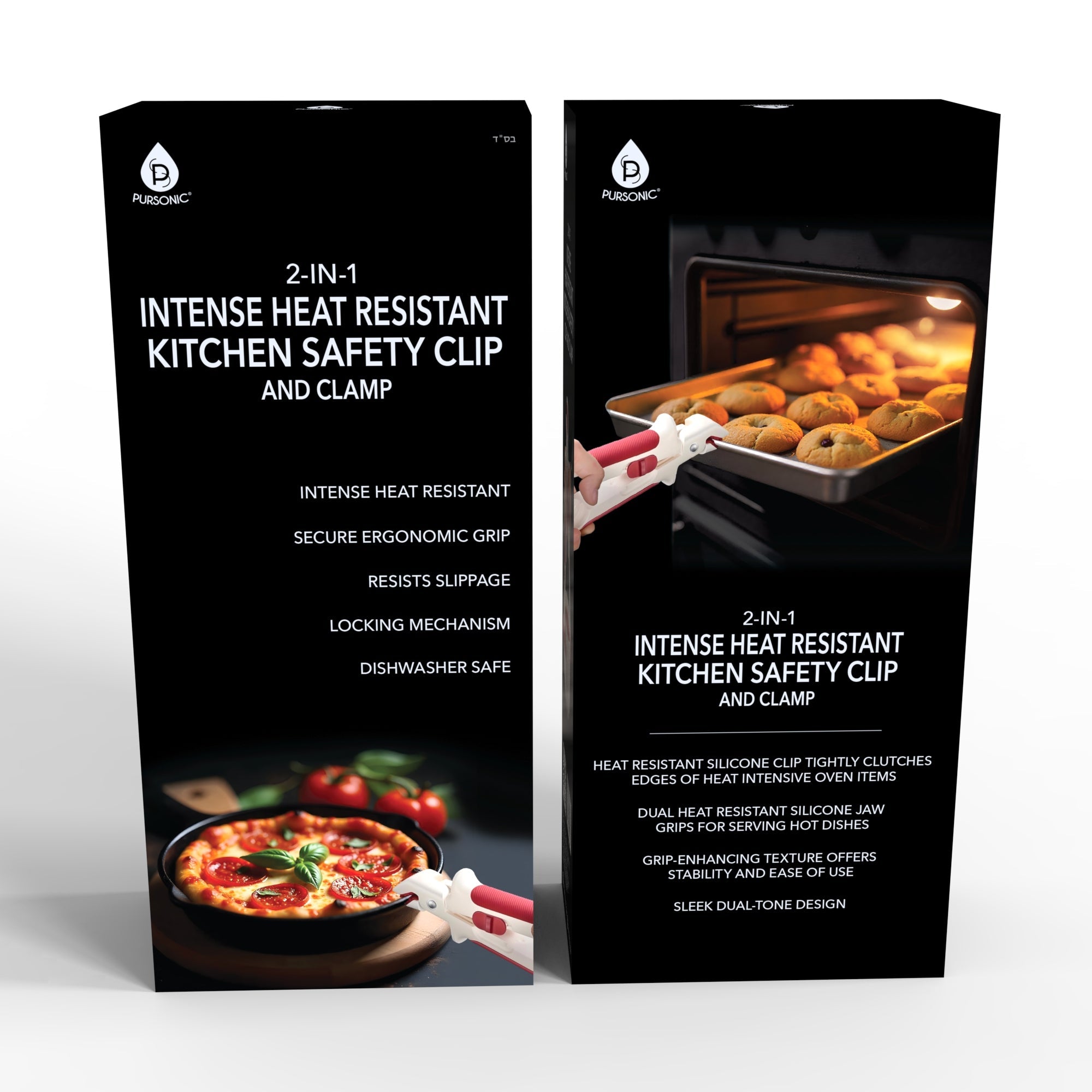 Introducing the Dual-Pack 2-in-1 Intense Heat Resistant Kitchen Safety Clip and Clamp