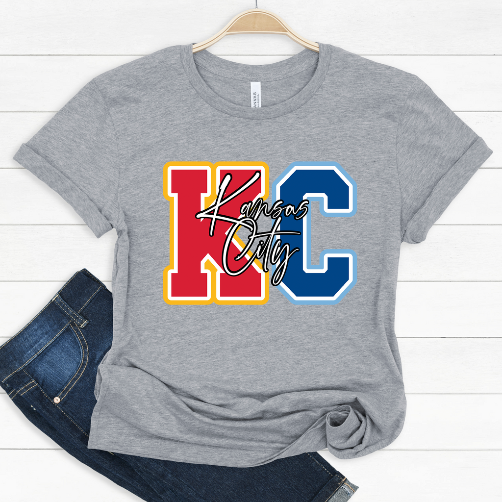 KC Block Split Color Tee OR Sweatshirt