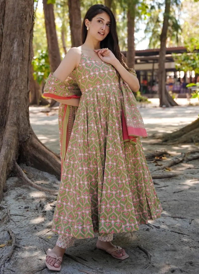 Multi Color Muslin Digital Print Designer Salwar Suit for Women
