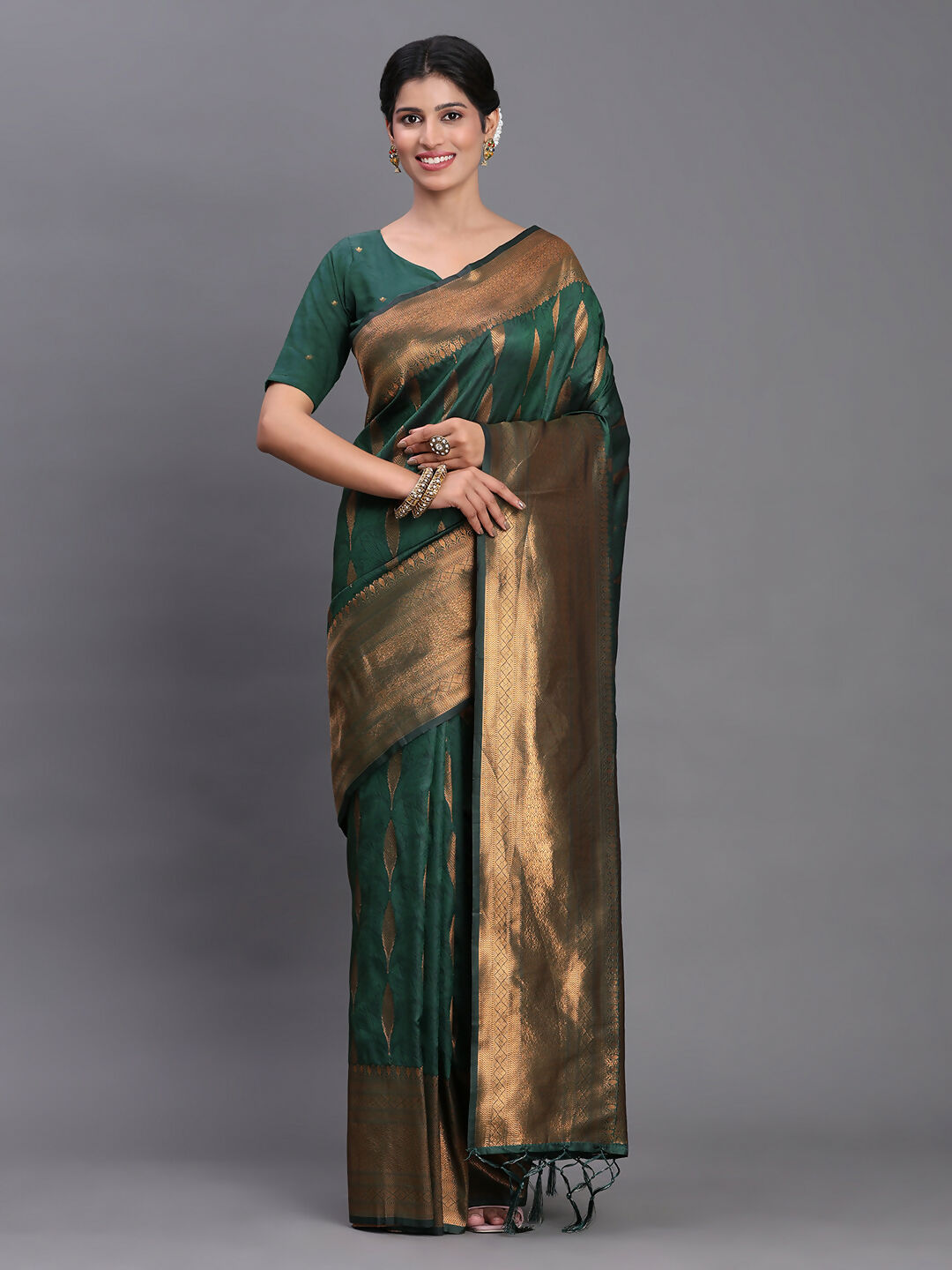 Shree Shyam Fashion Silk Dark Green Saree