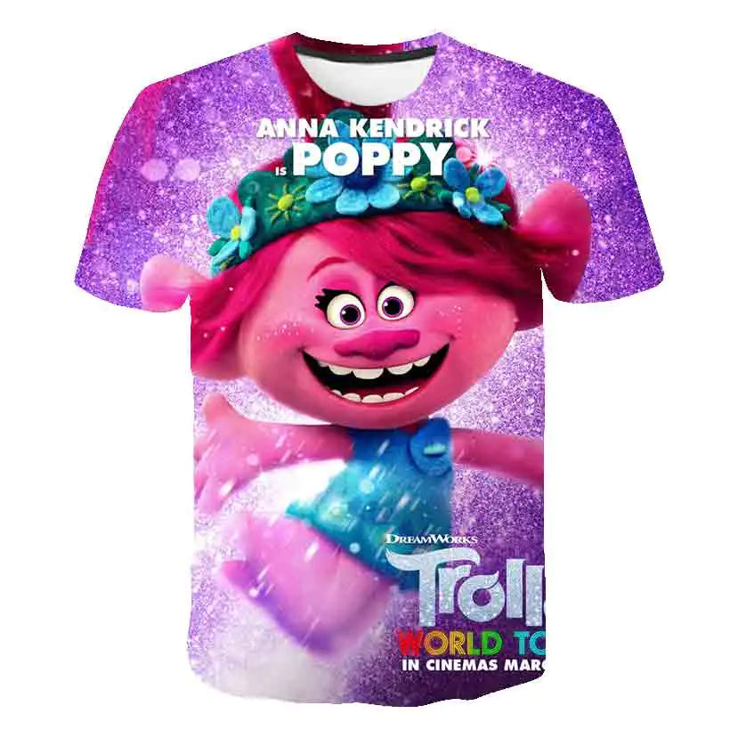 3D Digital Print Loose Comfortable Round Neck T-Shirt