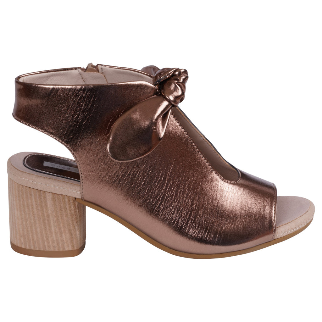 Women's Kimora Bronze Heeled Sandals Leather Modern Feminine Heels