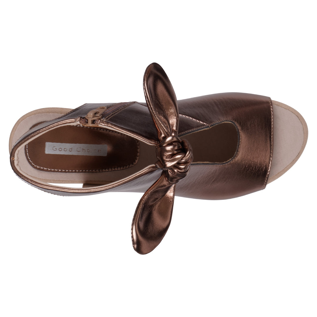 Women's Kimora Bronze Heeled Sandals Leather Modern Feminine Heels
