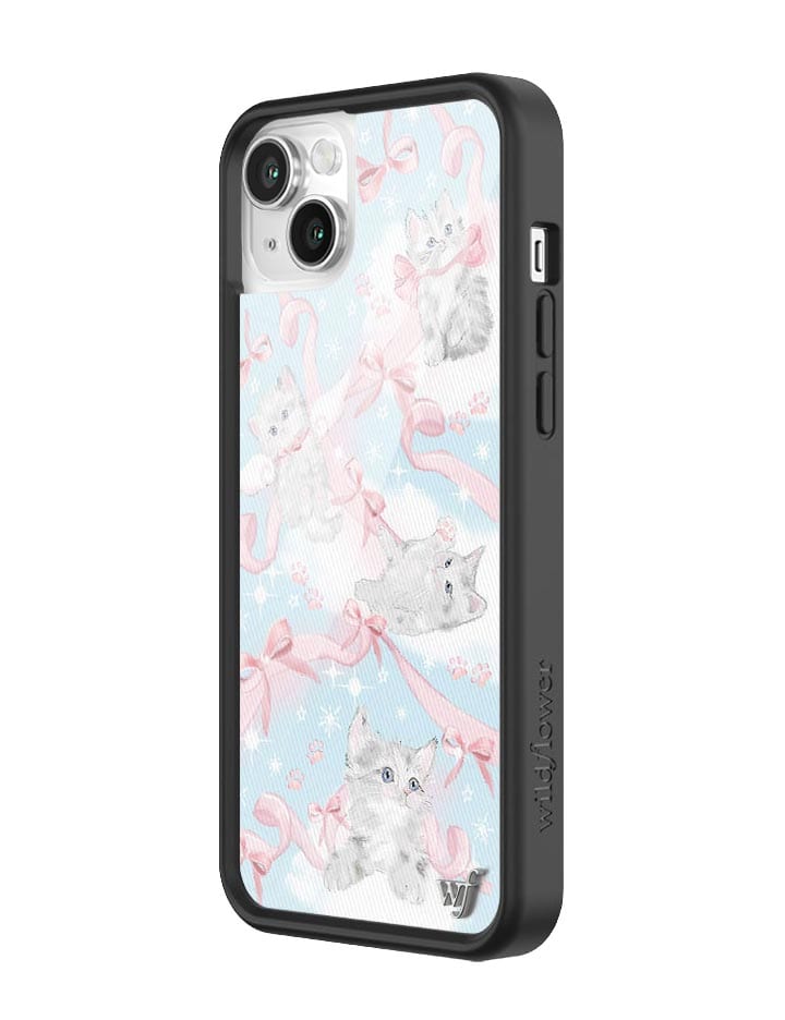 Kitten Around iPhone Case with Pink Bows and Feline Print - Image 24