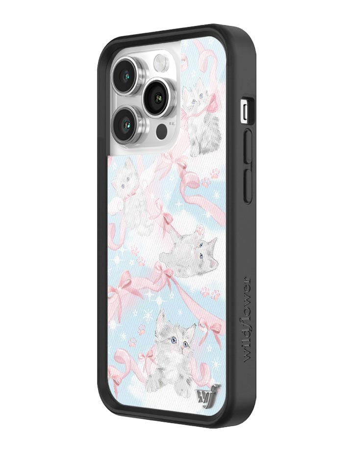 Kitten Around iPhone Case with Pink Bows and Feline Print - Image 22