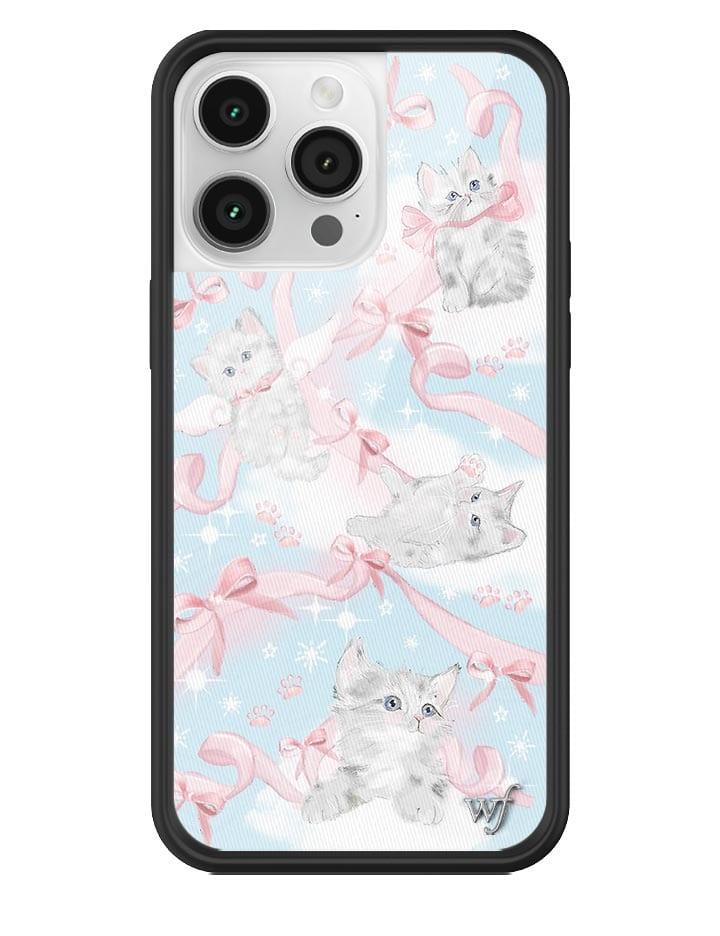 Kitten Around iPhone Case with Pink Bows and Feline Print - Image 17