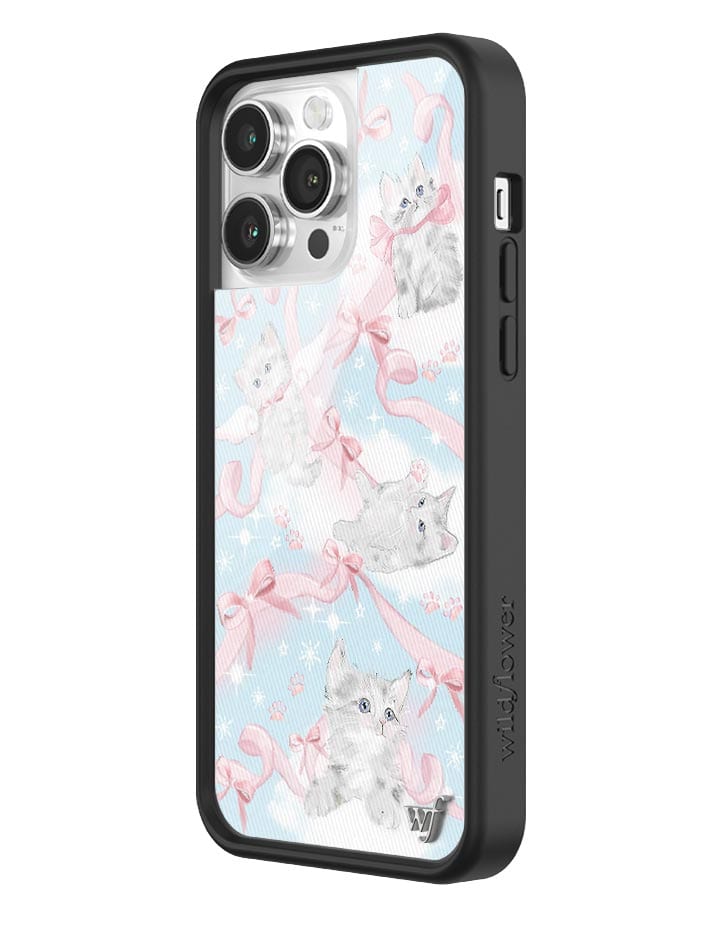 Kitten Around iPhone Case with Pink Bows and Feline Print - Image 18