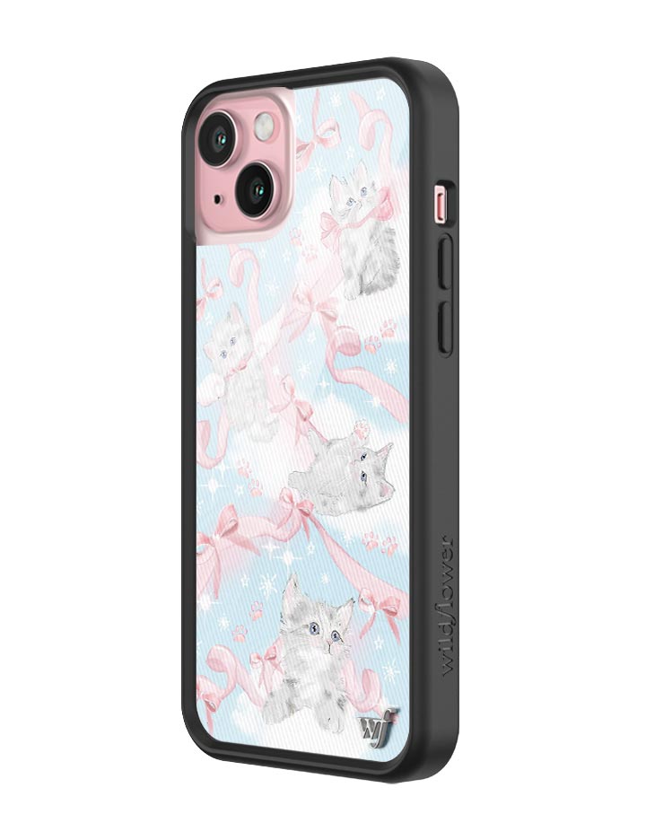Kitten Around iPhone Case with Pink Bows and Feline Print - Image 12