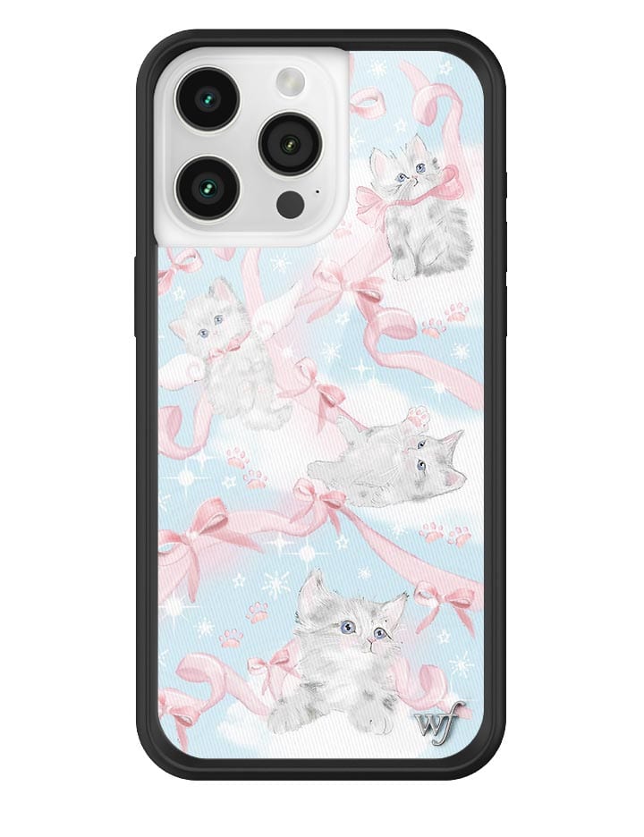 Kitten Around iPhone Case with Pink Bows and Feline Print - Image 9