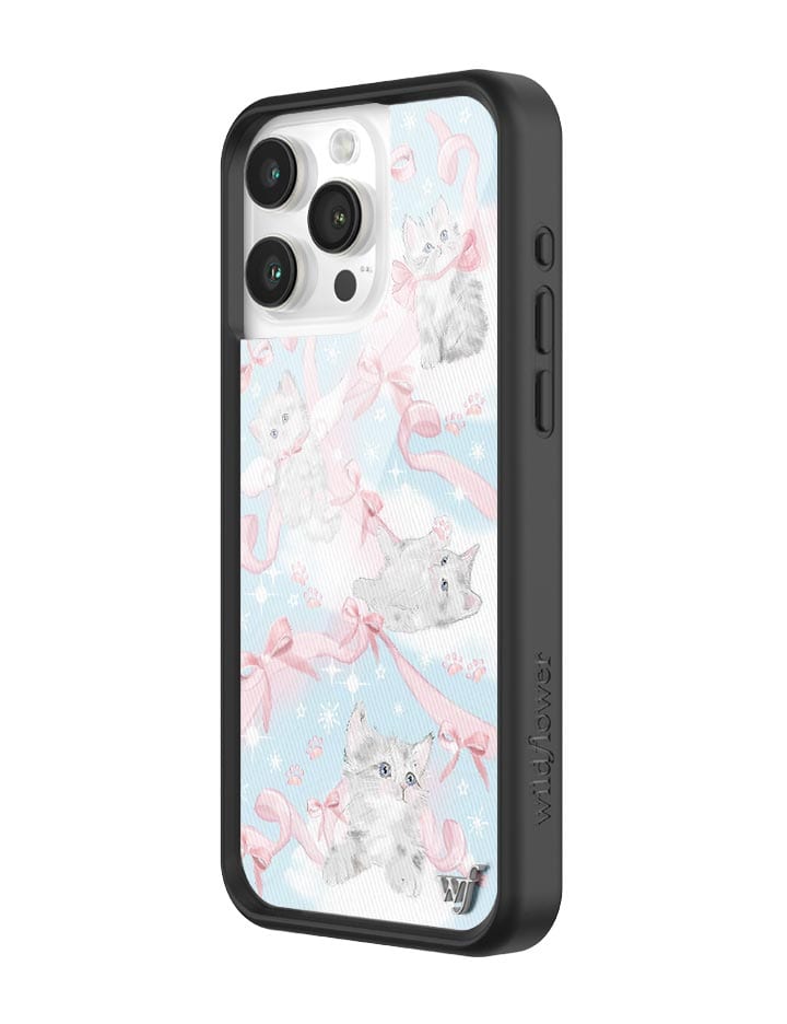 Kitten Around iPhone Case with Pink Bows and Feline Print - Image 10