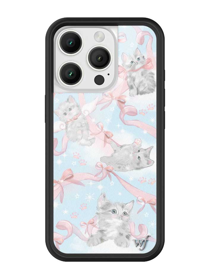 Kitten Around iPhone Case with Pink Bows and Feline Print - Image 5