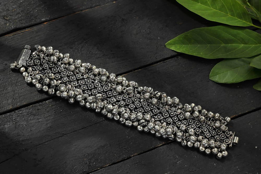 Handcrafted Oxidised Ghungroo Jingle Bracelet