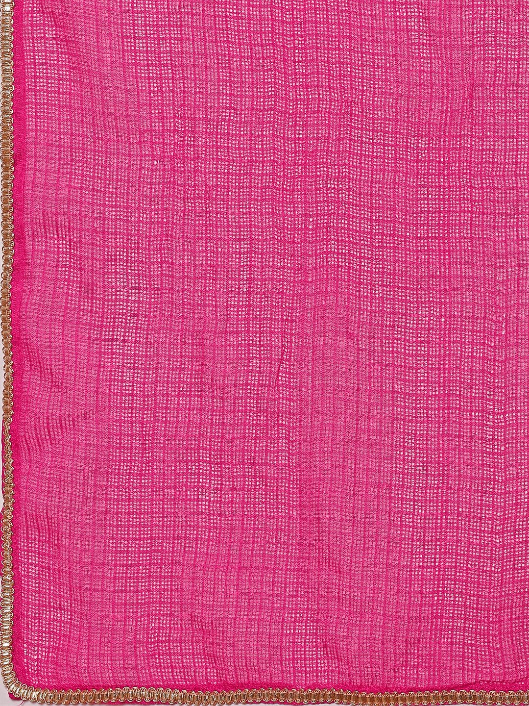 Multicolor Nayra Cut Embroidered Kurta Set with Pant and Dupatta