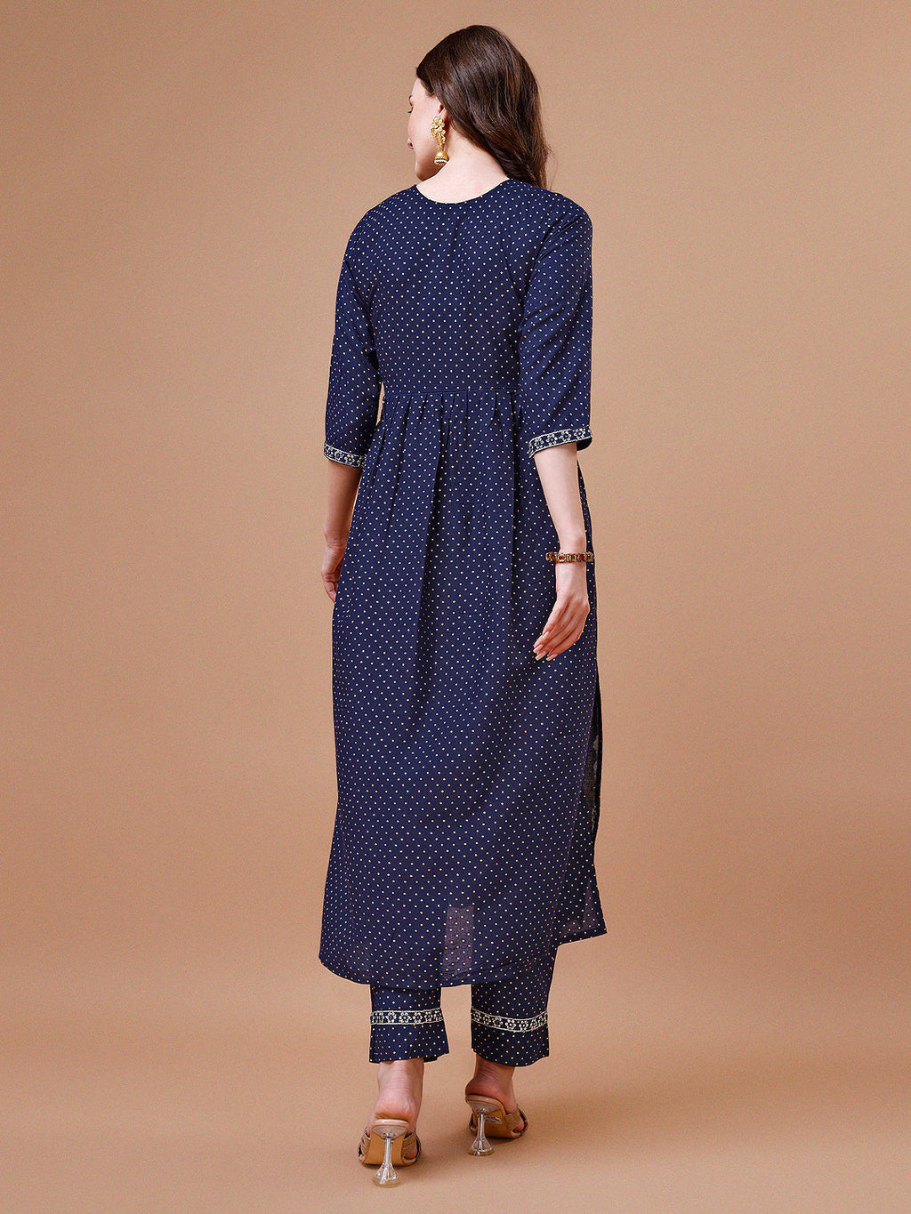 Multicolor Nyra Cut Embroidered Rayon Kurta with Pant and Dupatta