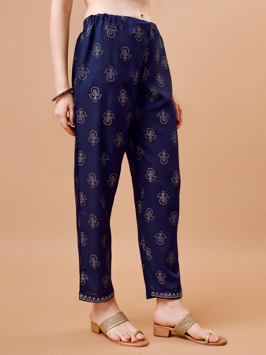 Embroidered and Printed Alia Cut Kurta Set with Dupatta