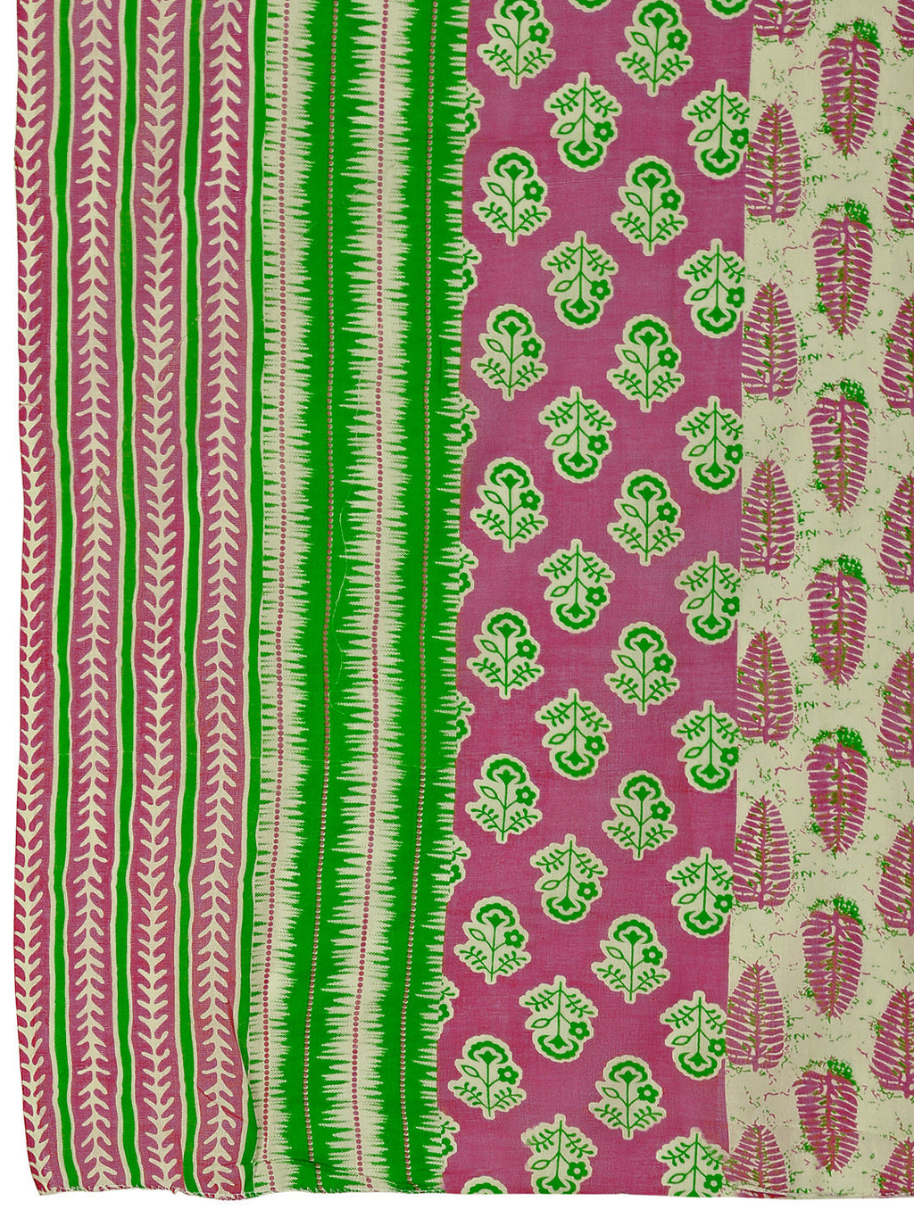 Multicolor Printed Angrakha Style Kurta Set with Dupatta