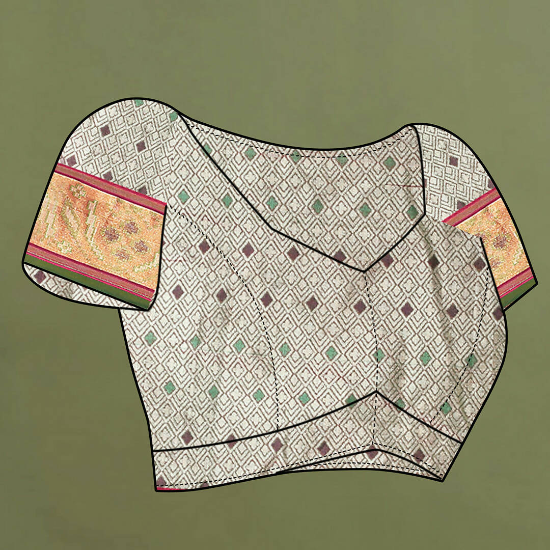 Pink Patola Silk Saree with Zari Meenakari Woven Design