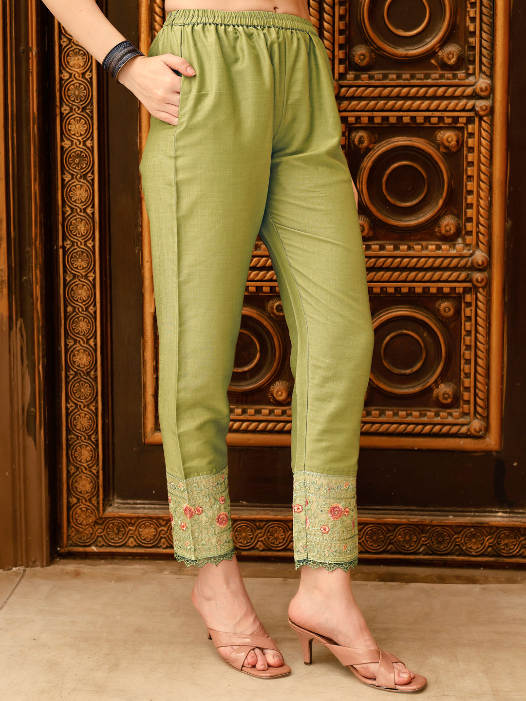 Pakistani Style Embroidered Kurta Set with Matching Pant and Dupatta