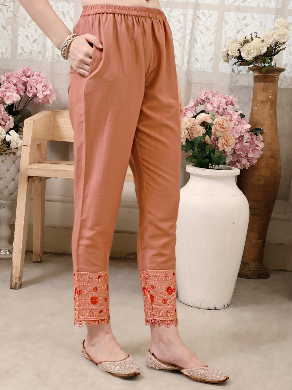 Multicolor Pakistani Embroidered Luxury Kurta Pant and Dupatta Set