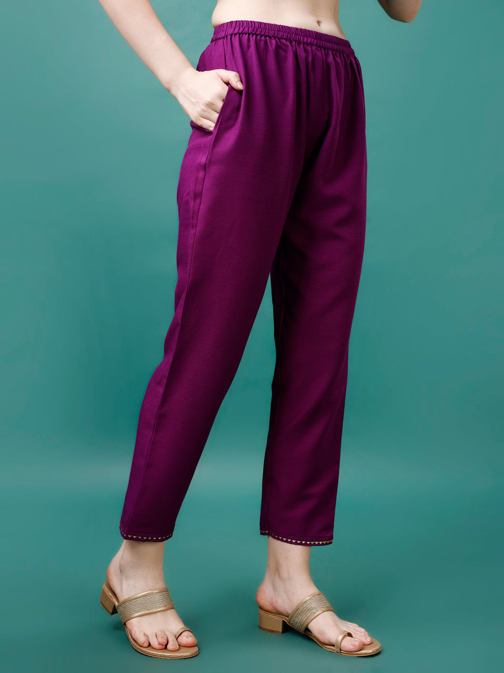 Embroidered Kurta with Pant and Chanderi Dupatta, Multicolor