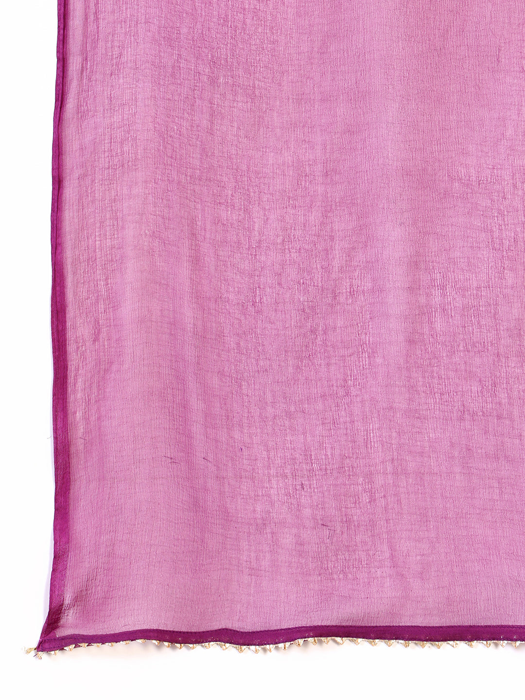 Pink Leheriya Printed Chanderi Kurta with Pant and Dupatta