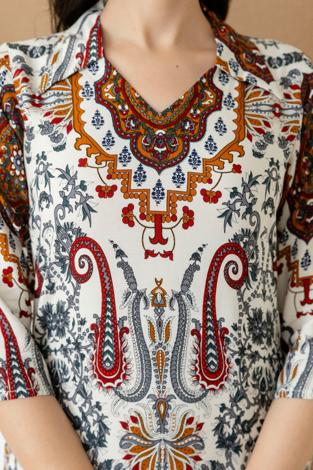 Multicolor Paisley and Ethnic Motif Printed Kurta with Palazzo