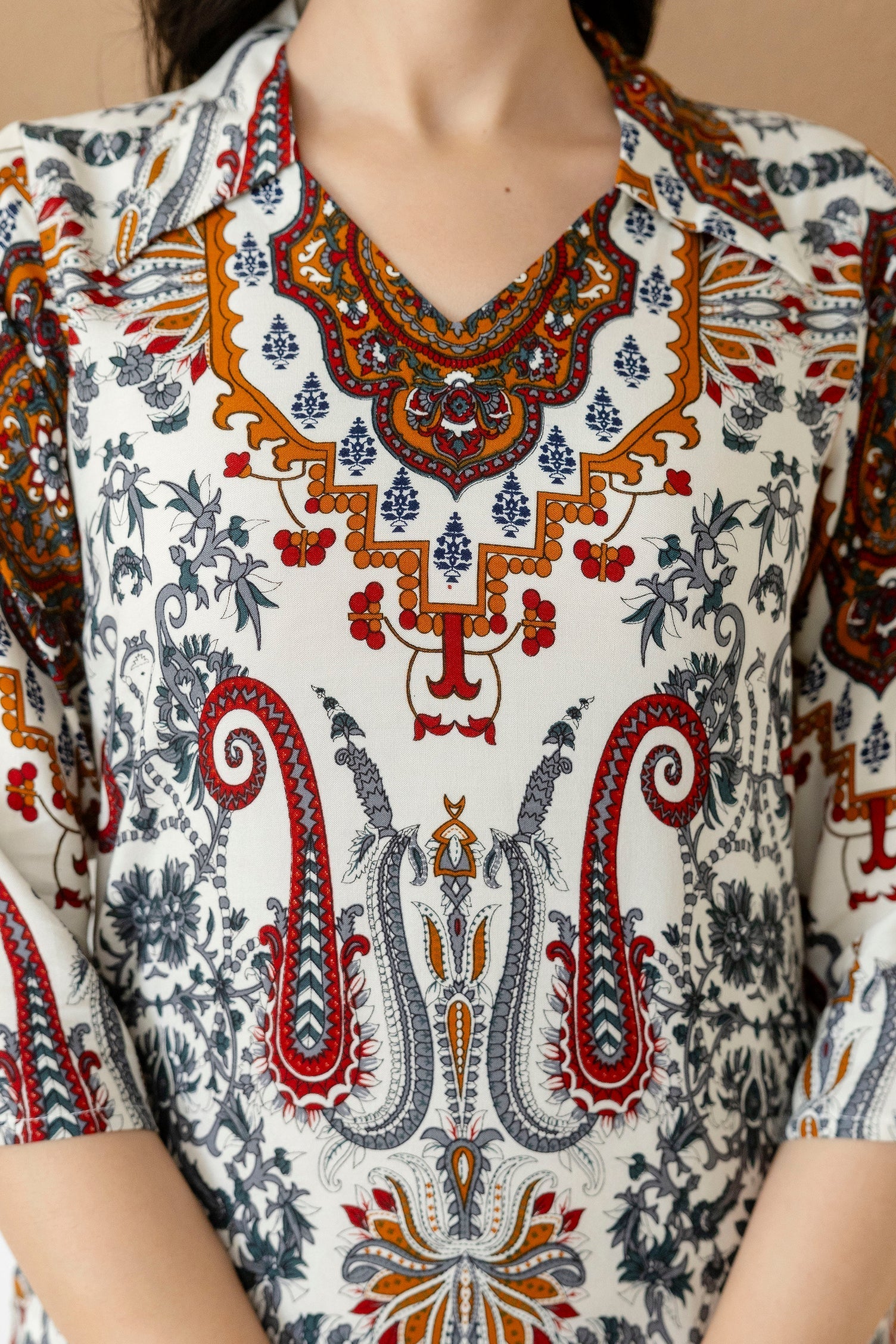 Multicolor Paisley and Ethnic Motif Printed Kurta with Palazzo