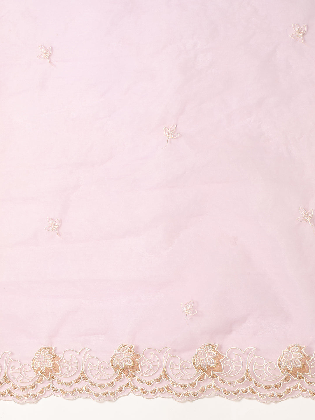 Lavender Embroidered & Floral Print Kurta Set with Palazzo