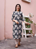 Multicolor floral printed rayon kurta with 3/4th sleeves for casual daily wear.
